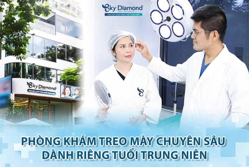 Viện treo mày Sky Diamond chuyên treo mày trung niên
