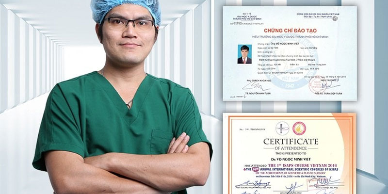Bác sĩ Minh Việt đã được cấp chứng chỉ hành nghề