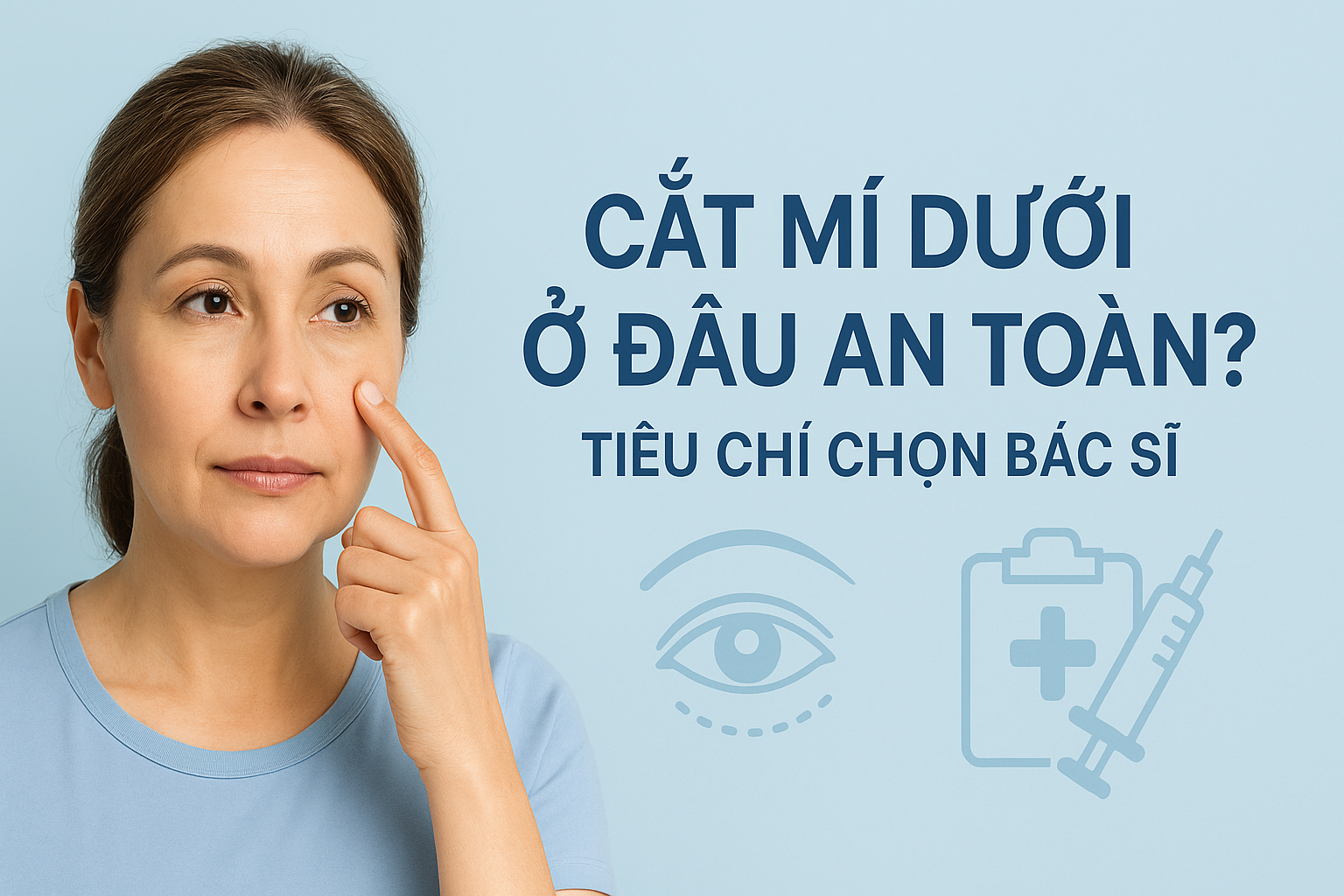 Cắt mí dưới ở đâu an toàn? Tiêu chí chọn bác sĩ